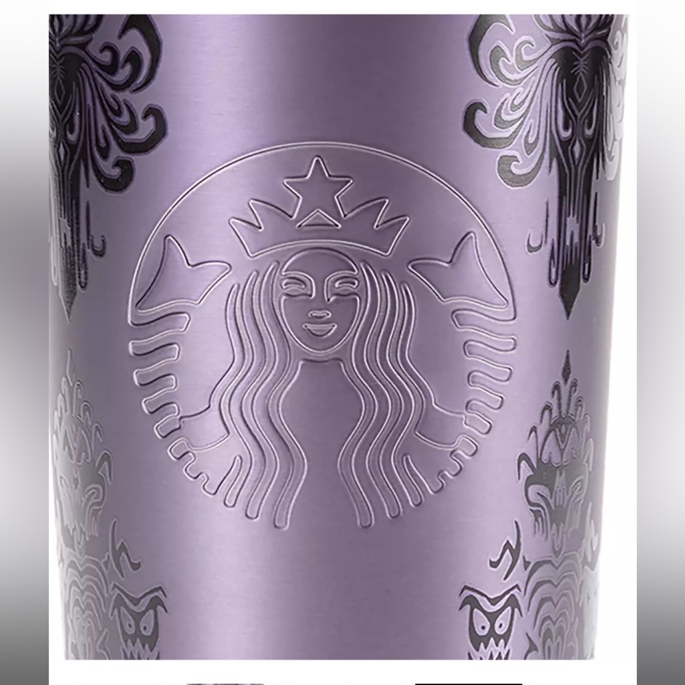 Haunted Mansion 24oz Stainless Steel Starbucks Tumbler with Straw SoldOut Online - Picture 4 of 6